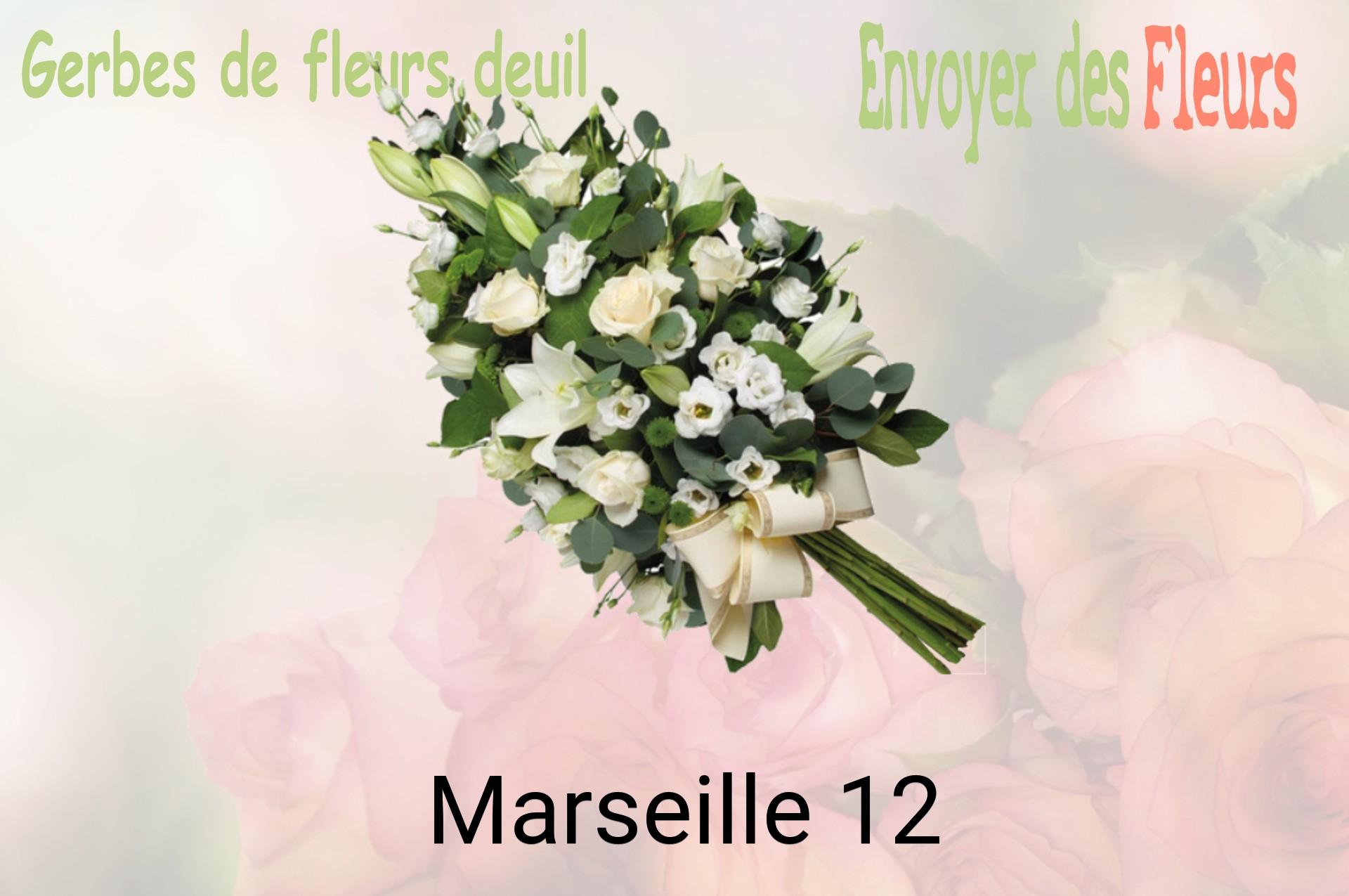 Gerbe de fleurs de deuil livrée à Marseille-12
